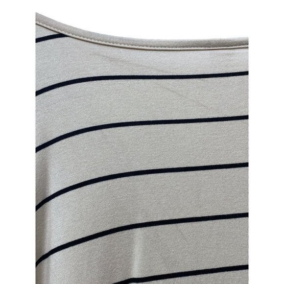 OLD NAVY Long Sleeve Tee Size XXL Womens Nautical Stripe Top Beige Black - Picture 8 of 8